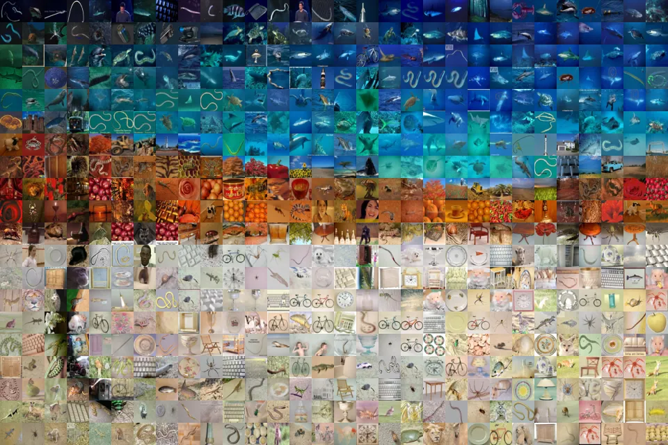 The photo mosaic corresponding to the target image.